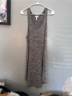 Leith Gray Marled Sleeveless Midi Tank Dress